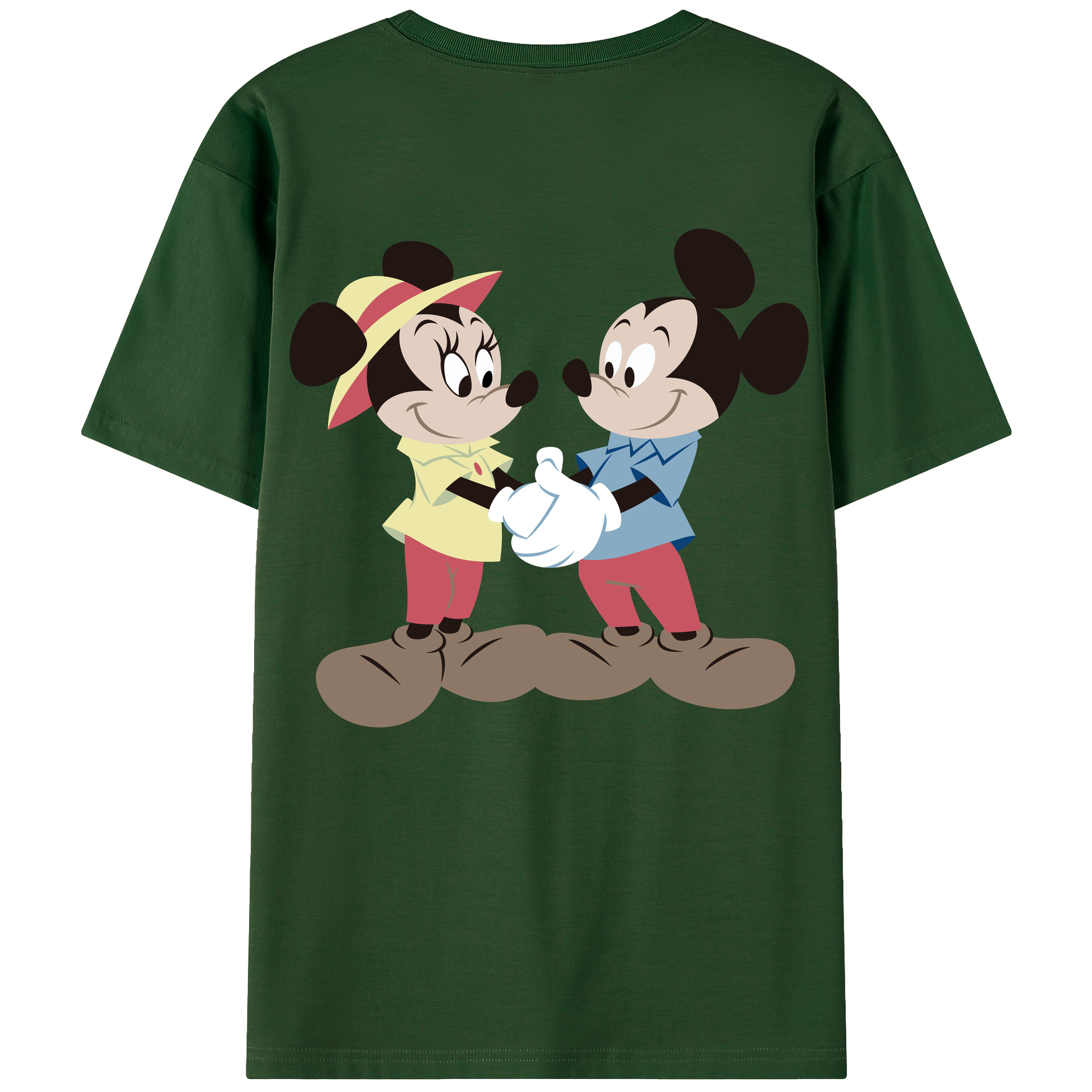 （画像用） ミッキーマウス Mickey Mouse 綿100％半袖Tシャツ（背面プリント）